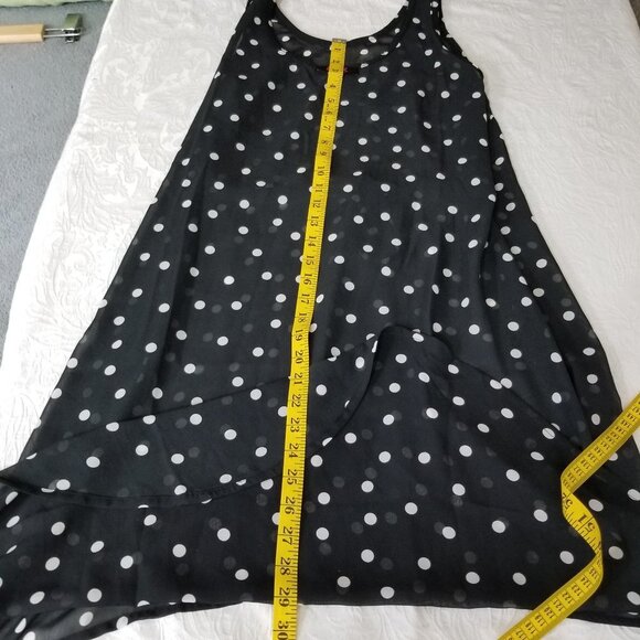 Acx active polka dot polyester sheer beach cover up. Size large - Picture 5 of 7